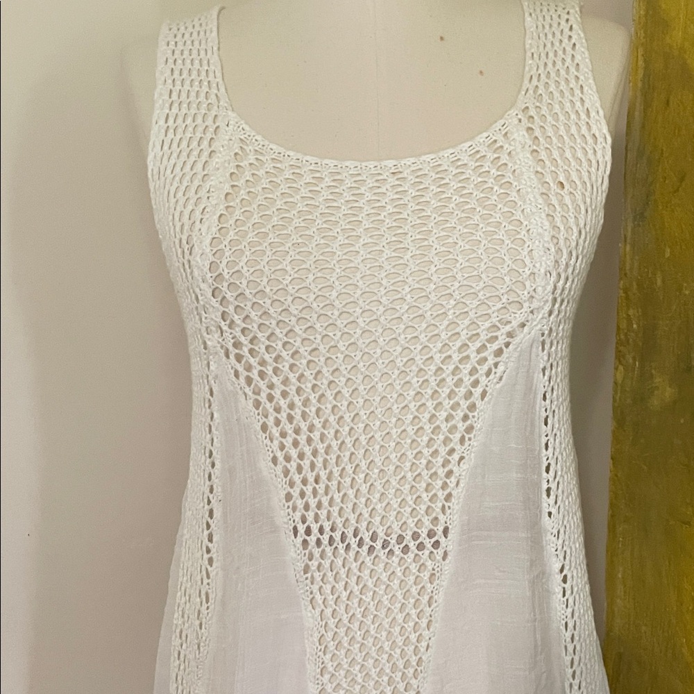 White Crochet Festival LaceEtherial Fantasy Fairy Dream Sheer Layering Dress